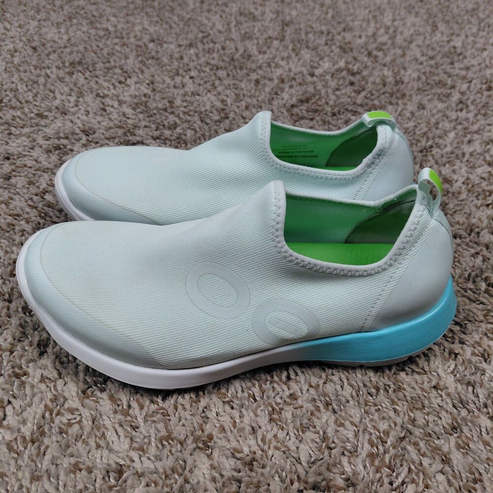 OOFOS OOmg eeZee Low Recovery Shoes Women’s 9.5 Mint Comfort Sport